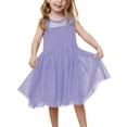 thumbnail image 7 of V.&GRIN Toddler Girl Dress Purple Tutu Sundress for Flower Girls Wedding Princess Dress Up Clothes 6X, 7 of 7