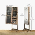 thumbnail image 3 of HOMCOM Jewelry Cabinet Floor Standing, Lockable Jewelry Organizer, 3 of 9