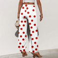 thumbnail image 7 of kaondbfi Fashion Casual Women's Wide Leg Pants High Elastic Waisted Pants Trousers with Pockets Summer Casual Pants for Women, 7 of 7