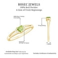 thumbnail image 6 of Rosec Jewels Heart Promise Ring - Peridot and Diamond Ring for Women (AAA Grade), 10K Yellow Gold, US 4.00, 6 of 9