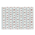 thumbnail image 1 of Shabby Flora Cutting Board, Vertical Borders Rose Blooms Cottage Country Cabin Design, Decorative Tempered Glass Cutting and Serving Board, Large Size, Dark Coral Pale Blue, by Ambesonne, 1 of 1