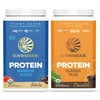 Sunwarrior - Warrior Blend - Organic Vegan Protein Powder (Mocha, 30 Servings) + Sunwarrior - Classic Plus - Vegan Protein Powder (30 Servings, Chocolate)