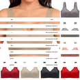 thumbnail image 3 of Weikingp Women's Seamless Smoothing Wireless Bralette Wide Strap Soft Support No Show Everyday Wear Comfort Bra Brown 5XL, 3 of 9
