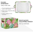 thumbnail image 3 of Floral Exotic Tropical Square Storage Basket Storage Bins Canvas Storage Organizer Closet Shelf Organizer for Home Office, 1 Pc, 3 of 7