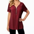 thumbnail image 2 of Spring Summer Tops Womens Short Sleeve Tops Womens 2025 Cold Shoulder Tops Trendy Party Blouses Loose Fit Plus Size Shirts Sparkly Tunic Summer Night Out Tees, 2 of 5