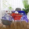 thumbnail image 6 of SKYSONIC Santa Claus Tablecloth Waterproof Washable Polyester Square Table Cover Durable Tablecloth for Kitchen Dining Table Party Decor (60 X 108 Inch), 6 of 7