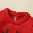 thumbnail image 3 of Baby Girls Boys Christmas Rompers Winter Red Reindeer Knitted Newborn Infant Netural Jumpsuits Playsuits Toddler Clothes Outfits, 3 of 6