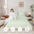 thumbnail image 3 of Manfei Vintage Plaid Full Size Comforter Sets,Retro Grid Bedding Comforter Set,Light Green,Reversible,3-Piece,1 Comforter and 2 Pillowcases,3-Piece,1 Comforter and 2 Pillowcases, 3 of 7