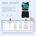 thumbnail image 5 of YIZYIF Girls Shiny Glitters Crop Top with Boy-Cut Shorts Workout Exercise Outfit Set Dance Gym Suit Rose 14, 5 of 5