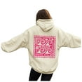 thumbnail image 6 of Xudanell Crew Neck Sweatshirts Women Shell Print Hoodie for Women Cute Hoodies Cute Long Sleeve Graphic Clothes Beige XXXL, 6 of 7