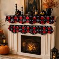 thumbnail image 4 of 2Pcs Christmas Theme Fireplace Scarf,Wavy Plaid Mantel Runner for Fireplace,Holiday Fireplace Runner Decor for Home Cozy Spooky Winter Decor, 4 of 7