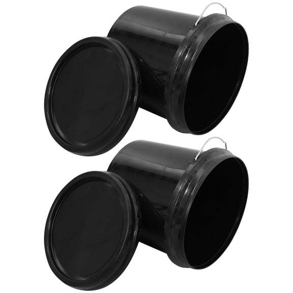 OUNONA 2pcs Black Plastic Water Bucket Small Buckets for General Users