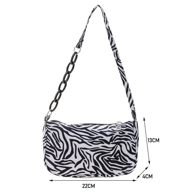Bolsa de hombro retro con estampado de animales para mujer (cebra) Sywqhk Para Estrenar