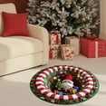 thumbnail image 4 of Christmas 3D Rug,Christmas Optical Illusion Rugs, Washable Indoor Throw Floor Covers,Xmas Round Area Cute Dog Rug,Santa Claus Non- Festival Carpet for Living Room Bedroom, Gifts! (C-15 Inch), 4 of 5