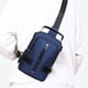 thumbnail image 5 of Mochila de pecho cruzada impermeable con bandolera | Bolsa de hombro ligera de poliéster, riñonera antirrobo con puerto de carga USB, multicompartimento, gris/negro/azul/verde, 9x5,9x1,9 pulgadas, 5 of 6
