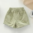 thumbnail image 4 of Clearance! lulshou Girls Shorts Toddler Kids Girls Boys Casual Spring Summer Solid Color Pockets Children's Shorts Green, 4 of 5
