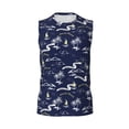 thumbnail image 6 of Lsque Hawaiian Style Print Men's Cotton Blend Sleeveless Muscle Shirts (S-3XL)- Moisture Wicking, Odor Protection, UPF 30+,Small, 6 of 8
