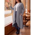 thumbnail image 4 of Cueply Women's Plus Size Cardigan Lightweight Long Sleeve Maxi Long Knitted Tops Open Front Sweater, 4 of 8