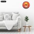 thumbnail image 5 of PRATYUS 10 Inch Round Wooden Wall Clock Sunset Water Boat Print 10x10in, 5 of 8