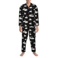 thumbnail image 3 of Balery Swan And Dragonflies Pijama para Hombre de Dos Piezas con Manga Larga, Conjunto de Dormir y Descanso Suave con Bolsillos-X-Large, 3 of 7