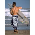 thumbnail image 3 of HAPPY BAY Men's Pareo Standard Vacation Dashiki Sarong Full Beach Wrap One Size Navy Blue-N922 Summer Vacation Party, 3 of 5