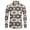 Aztec Geometric Tribal, variant on USA Flag Stars Button Down Shirt Dress Shirt Fashionable Patriotic Design Long Sleeve Top Comfy Gradient Wear V-neck Soft Clothes Men's American Flag Shirt Stars Stripes Tees