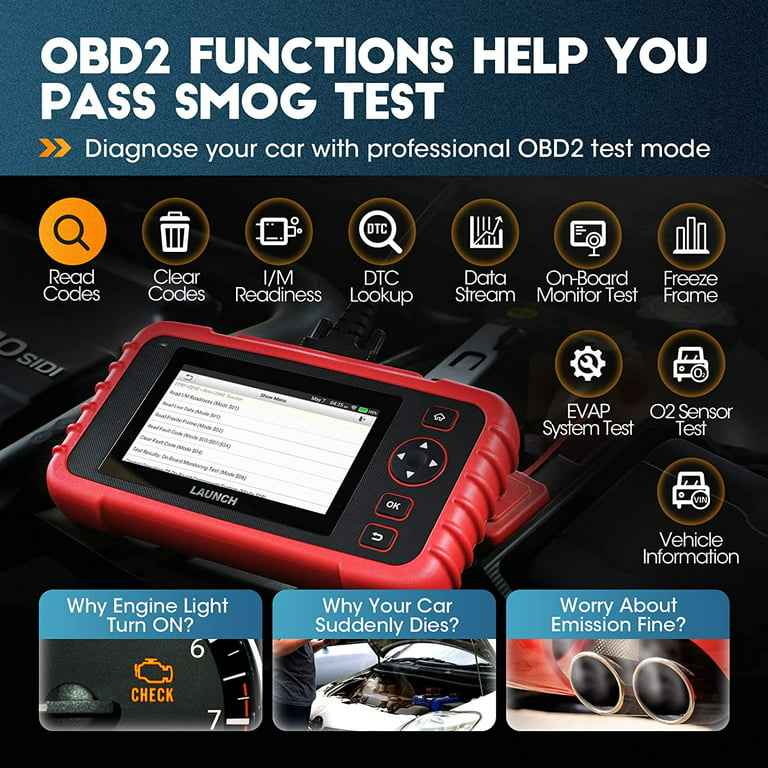 Launch CRP123X OBD2 Scanner for ABS/SRS Engine Transmission