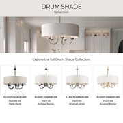 Progress Lighting - Five Light Chandelier - Chandeliers - Drum Shade 5-Light