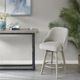 thumbnail image 2 of Madison Park Pearce 25.75" Fabric and Solid Wood Counter Stool in Gray, 2 of 8