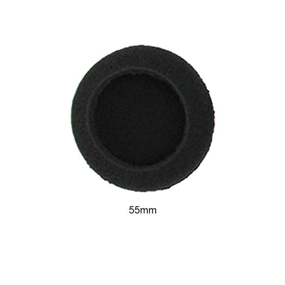 1 Paire Coussin d'Oreille pour Écouteurs Rond Monté sur la Tête Gaming avec Bonne Douceur Coussinets Protection Auditive Casque Coussins en Éponge Respirante 55mm