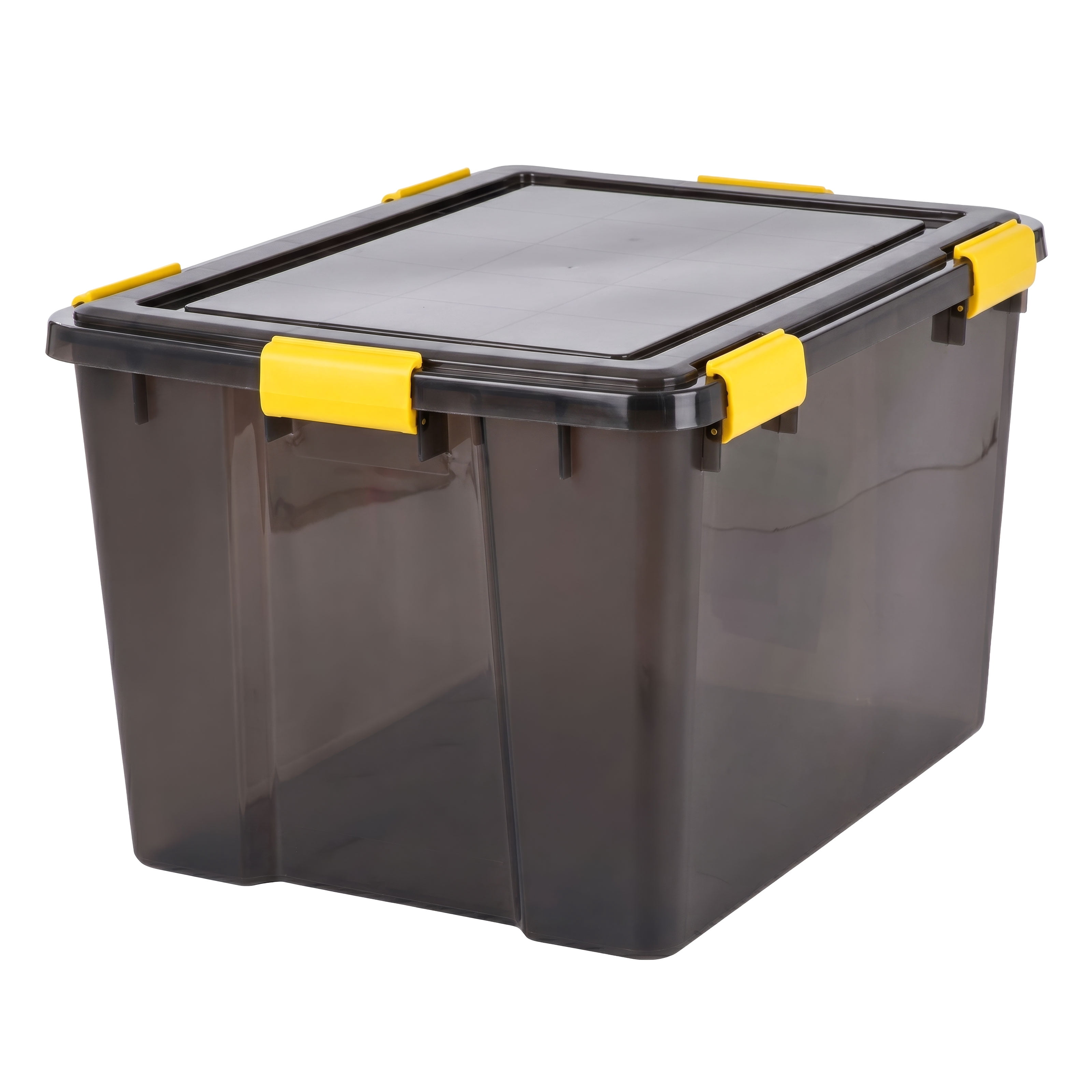 IRIS, 19 Gal Plastic Storage Bins with Sealed Lids, Black Gasket Box Airtight Containers 4Pk