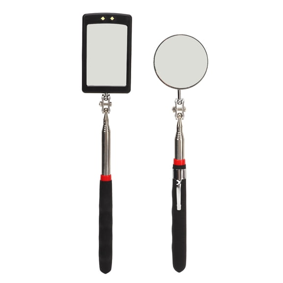 Flexible Retractable Inspection Mirror, LED Telescoping Inspection Mirror Ultra Bright Check Breaks Lightweight Professional Space Saving  For Tight Spaces