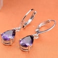 thumbnail image 4 of Opolski Women Teardrop Cubic Zirconia Dangle Hoop Earrings Wedding Party Jewelry Gift, 4 of 8