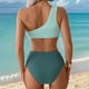 thumbnail image 4 of Trajes de baño de una pieza para mujer, conjuntos de bikini de un solo hombro sin espalda y sin hebillas con bloques de color a la moda para mujer, traje de baño para mujer, 4 of 7