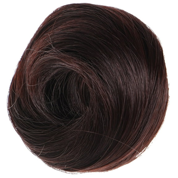 Amosfun Bun Hairpiece Dark Brown Bun For Hair High Temperature Fiber Ponytail Enhancer For Women 1Pcs