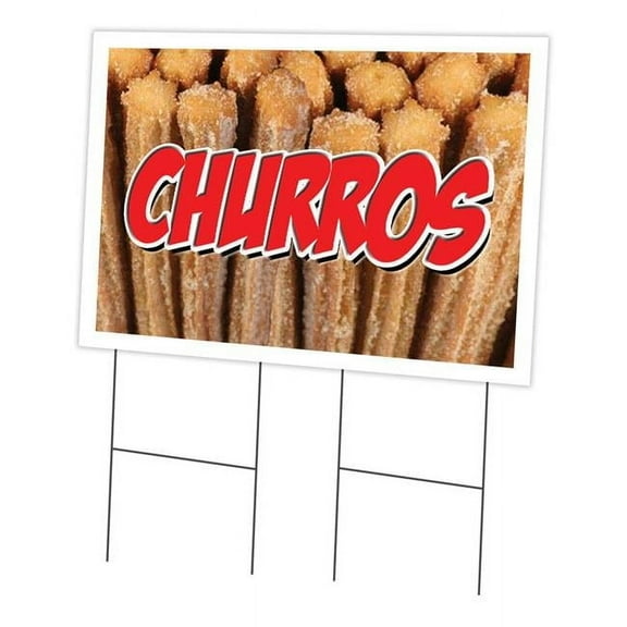 SignMission C-2436 Churros 24 x 36 in. Churros Yard Sign & Stake