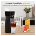 thumbnail image 4 of Iced Coffee Maker & Tea Brewer, 20oz Double Wall Cups, Single Serve, Strength Control, Portable Cold Brew System for Home & Office - Black, 4 of 7