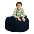 thumbnail image 2 of Chill Sack Bean Bag Chair, Memory Foam Lounger with Microsuede Cover, Kids, 2 ft, Navy, 2 of 8