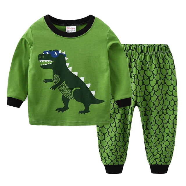 WEAIXIMIUNG Ensemble de Pâques pour Tout-Petit Garçon Pyjamas pour Tout-Petits Garçons Animaux Enfants Ensemble de Pyjama 2 Pcs Manches Longues Vêtements de Nuit Ensemble Tenues