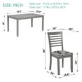 thumbnail image 3 of 5-Piece Dining Table Set for 4, Kitchen Dining Table with 4 Soft Cushioned Solid Wood Chairs, Ideal for Home or Restaurant Use.(Grey_Medium), 3 of 8