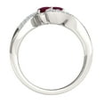 thumbnail image 2 of Mauli Jewels Engagement Rings for Women 1.10 Carat Two Stone Ruby and Diamond Ring 4 Prong-Setting14K White Gold, 2 of 7