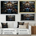 thumbnail image 4 of Designart "Tribes Mende African Mask II" African Tribes Floater Framed Wall Art Living Room, 4 of 7