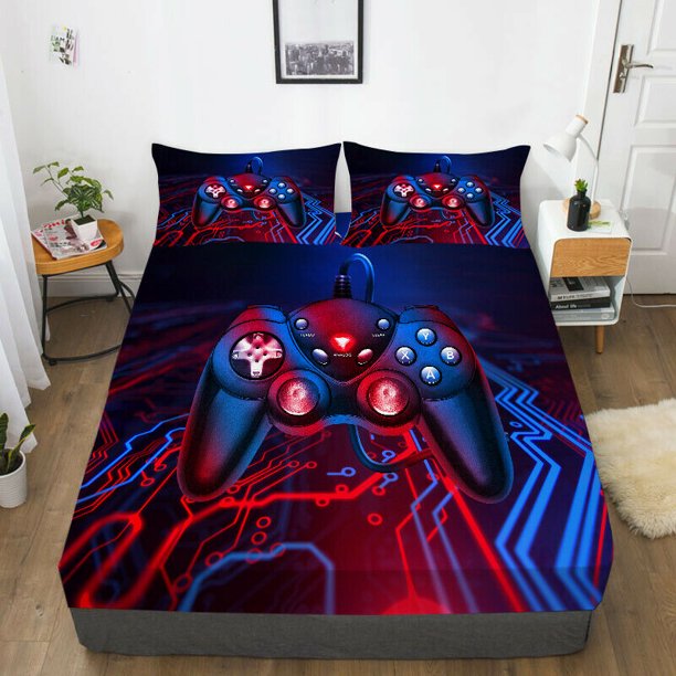 Milsleep Newly Home Decor Bedding Cover Set Fitted Sheet Game Handle