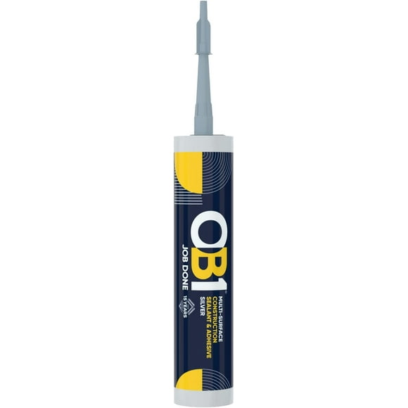 OB1 Silver - Multi-Surface Construction Sealant & Adhesive Waterproof Silicone