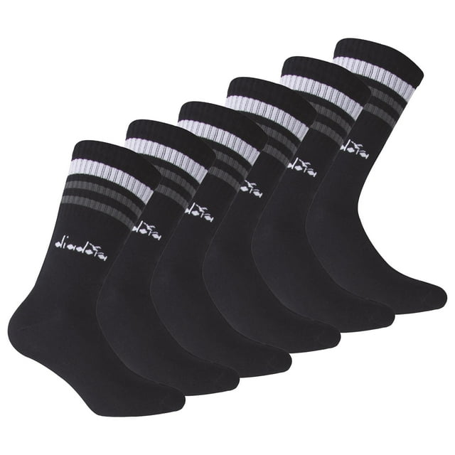Calcetines de Tenis Unisex Diadora - Paquete de 3, Logotipo, Rayas Azul oscuro 43-46