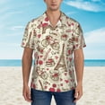 thumbnail image 2 of Kll Men'S Hawaiian Shirt Short Sleeve Button Down Beach Shirts-Paris Vintage, 2 of 7