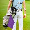 thumbnail image 5 of Naloa Glitter Purple Golf Towel Golf Gift for Men and Women Golf Towel with Carabiner Clip to Quickly Remove Mud, Dirt and Sweat, 5 of 8
