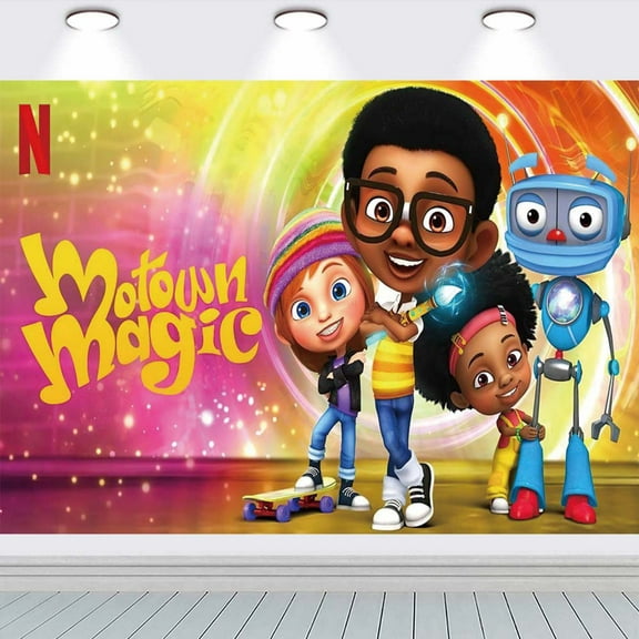 Motown Birthday Backdrop Banner Party Supplies Poster Movie Theme Background for Photography Birthday Decorations