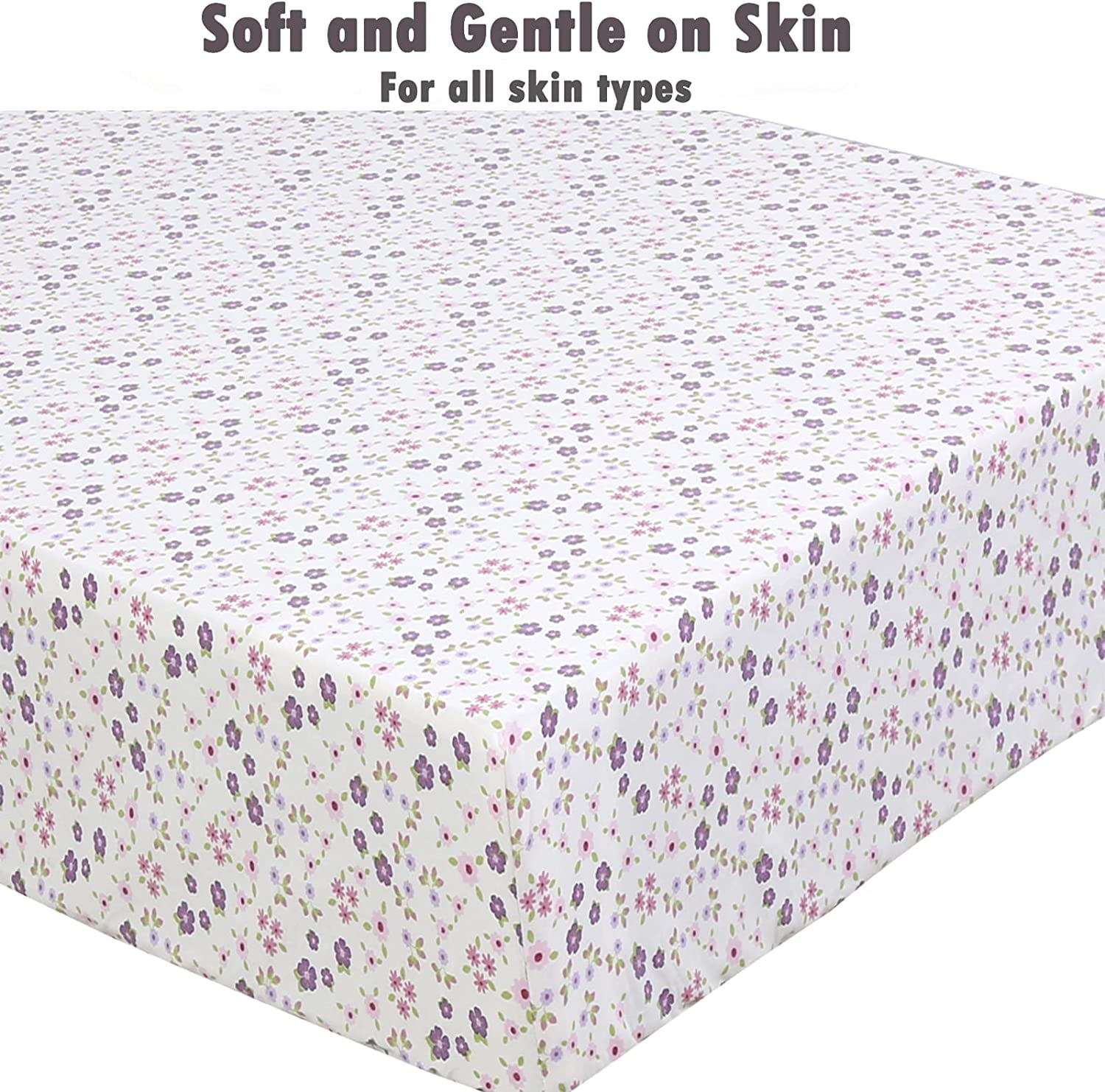Danica 100% Cotton Fitted Baby Crib Sheet 3 Pack for baby Boys Girls |Standard Crib And Toddler Mattress Sheets | 28x52 Inch (3PK, Ladybug Garden)