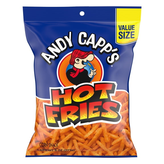 Andy Capp's Big Bag Hot Fries, Corn & Potato Snacks, 8 oz.